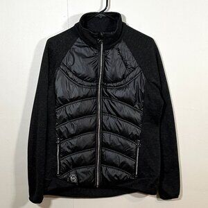 Michael Kors Puffer Jacket Women's Large Sweater Sleeves Quiet Luxury Chic